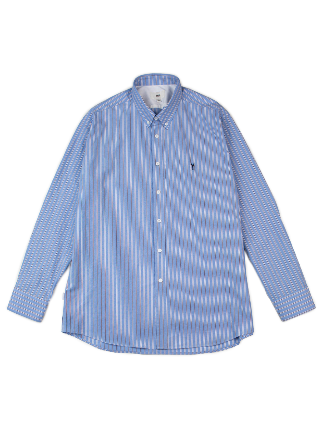 Asymmetric oversized pucker shirts #5 [stripe]