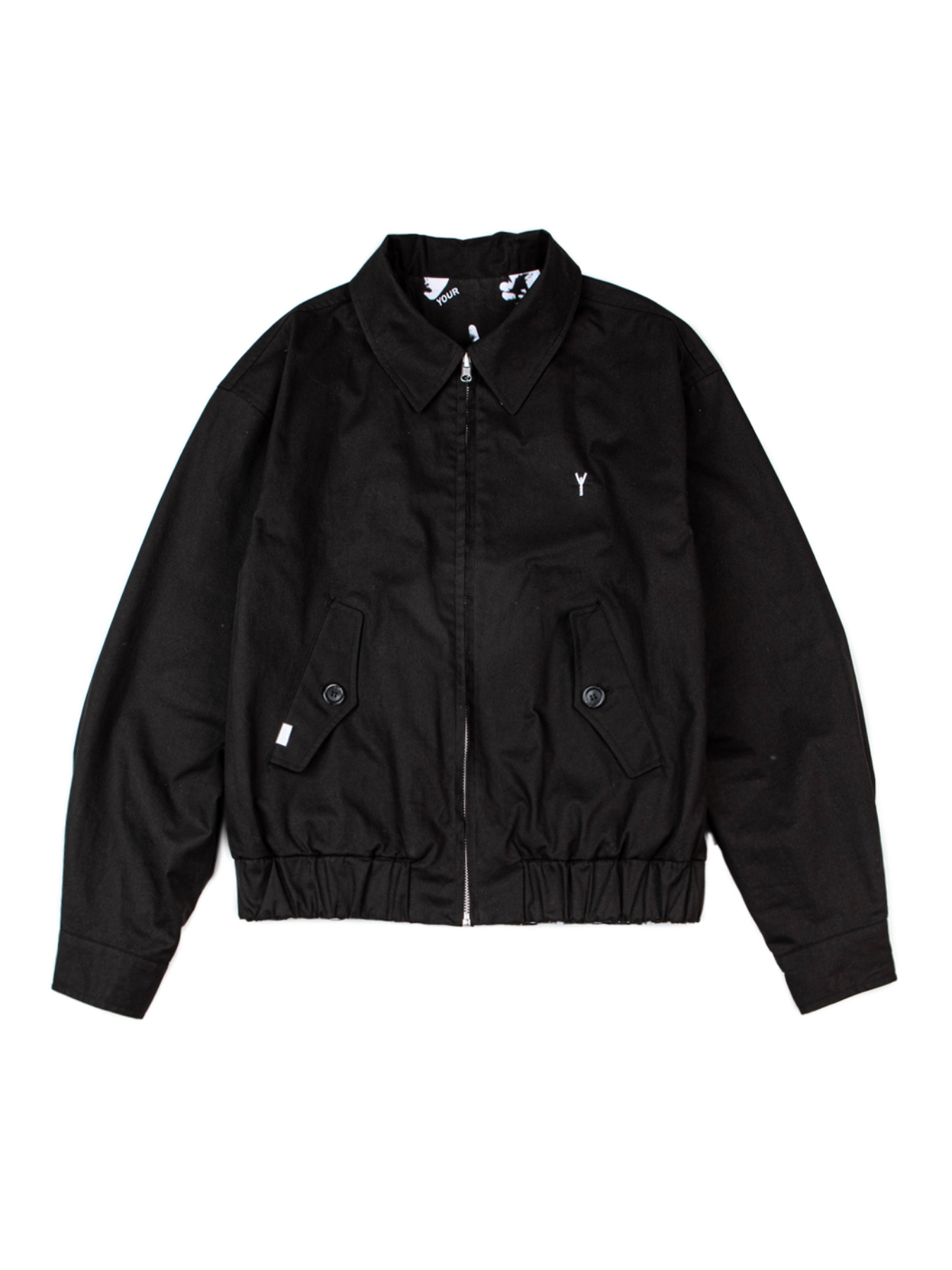 Asymmetric reversible harrington jacket #6 [black]
