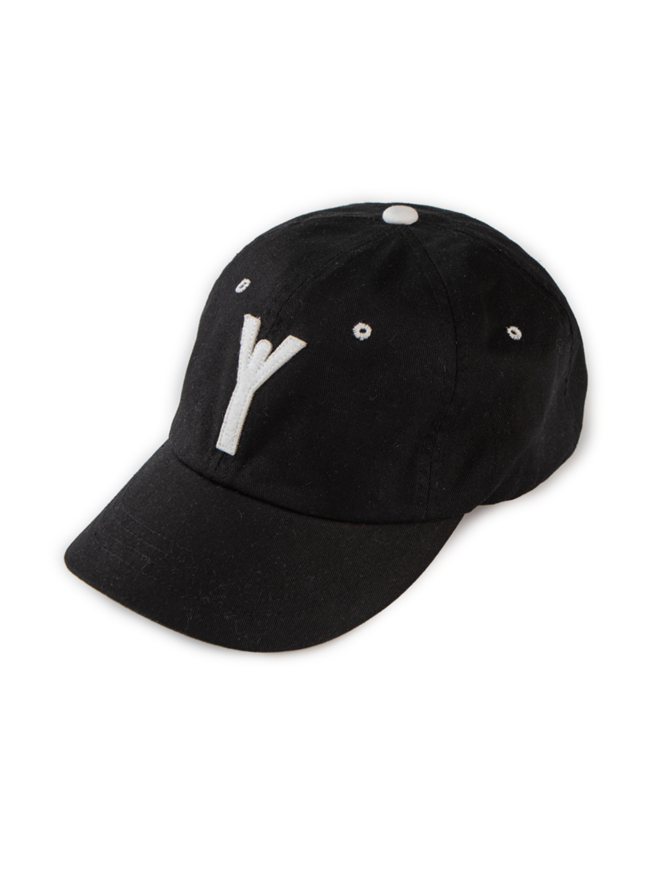 Symmetric Y-logo cap #5 [black/white]